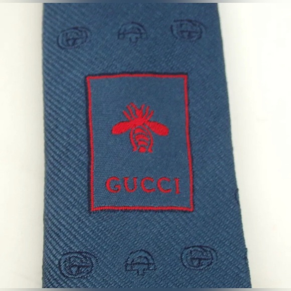 GUCCI Interlocking GG Horsebit Silk Tie ๐ฅ๐ - Picture 6 of 17